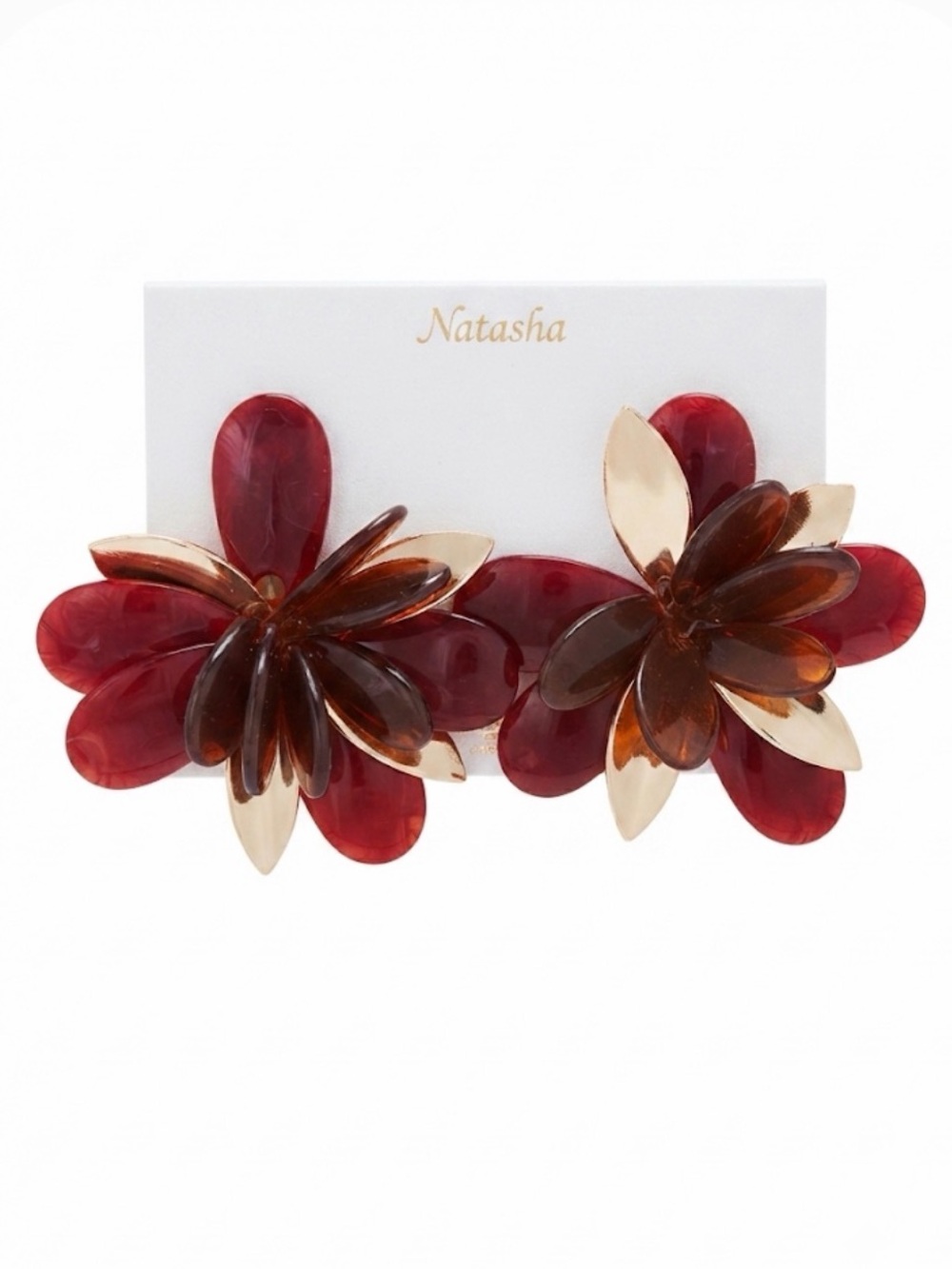 NWT ⚜️🌺⚜️ Natasha Oversized Dramatic Flower Earrings